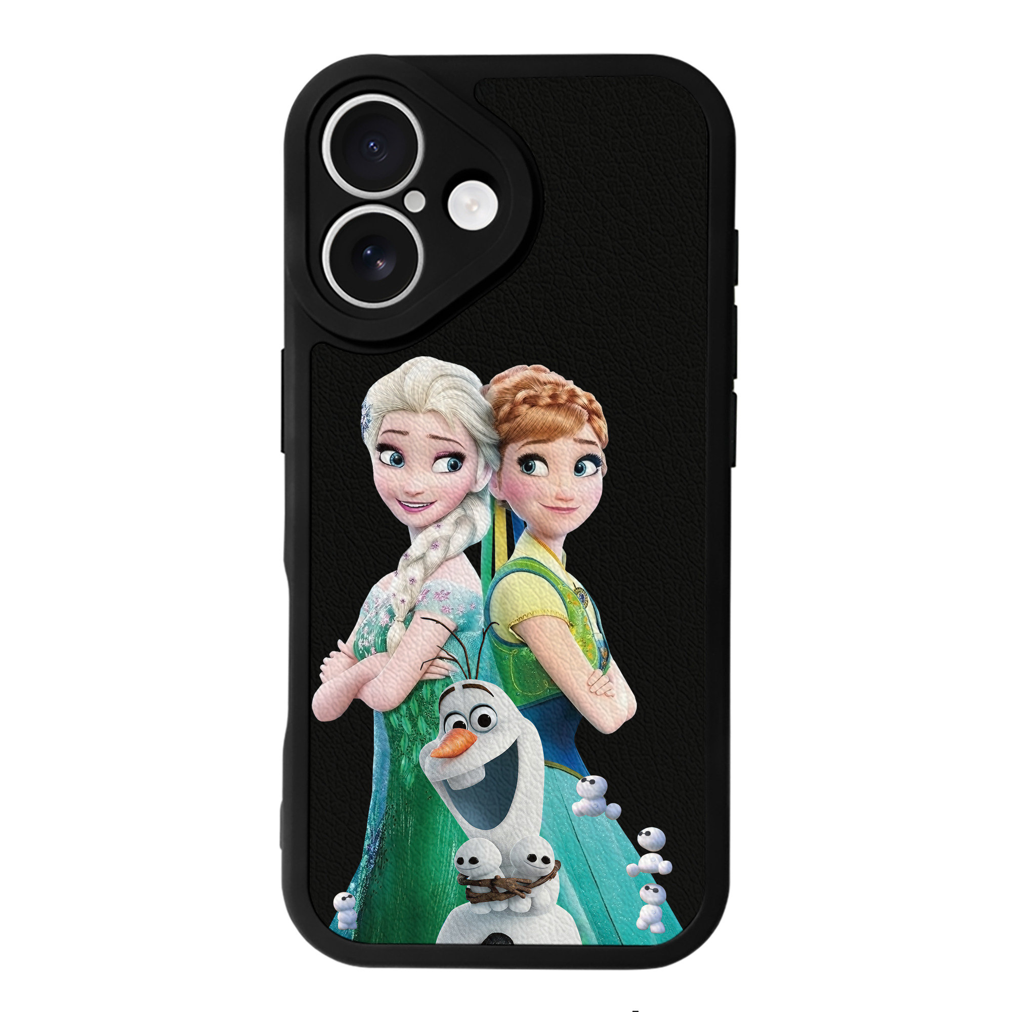 （画像用） アナと雪の女王 アンナ エルサ Frozen Anna Elsa 【iPhone 16シリーズ対応】シリコンスマホケース（レザー調） 材質：シリコン